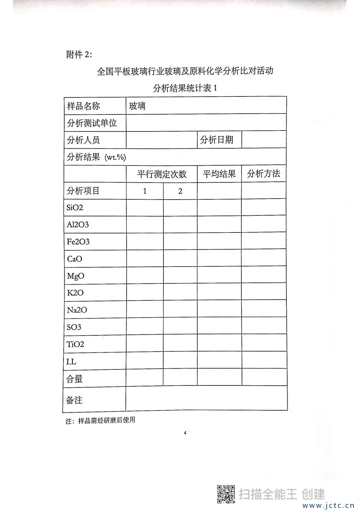 關(guān)于開展第二屆全國平板玻璃行業(yè)原料化學(xué)分析對比活動(dòng)的通知_4.jpg